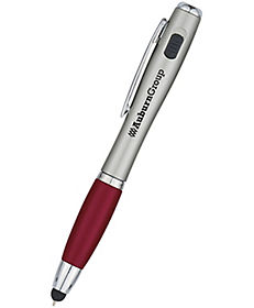 Custom Stylus Pens: Trio Pen With LED Light And Stylus